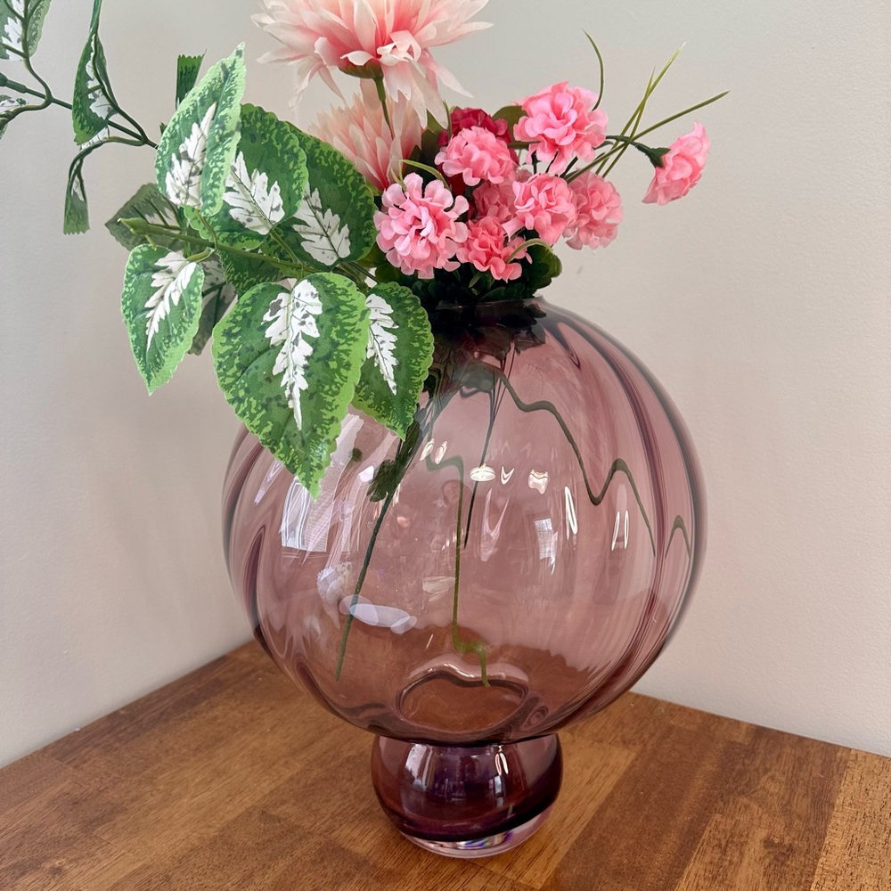 Handmade Amethyst Glass Vase | Artisan Polish Glass